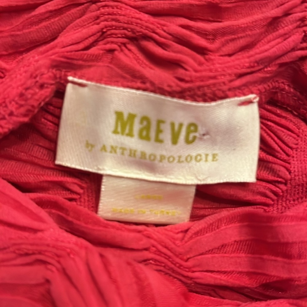 Anthropologie Maeve Long Sleeve Mock Textured Top Shirt Size L - Picture 4 of 10